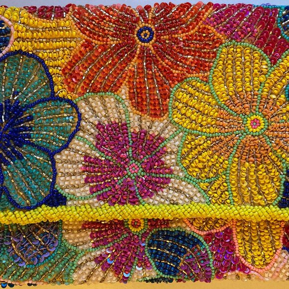 Anthropologie fully beaded purse NEVER USED - Picture 3 of 16